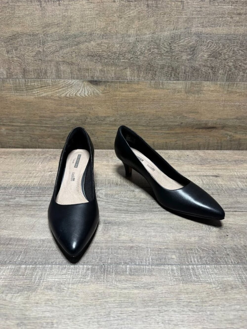 Clarks Linvale Jerica Black Leather Pumps Women's Size 7.5 - Picture 6 of 8